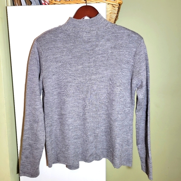 ❤️ 3 for $35 vintage coordinating sweater cardigan set embroidered gray small - Picture 4 of 7